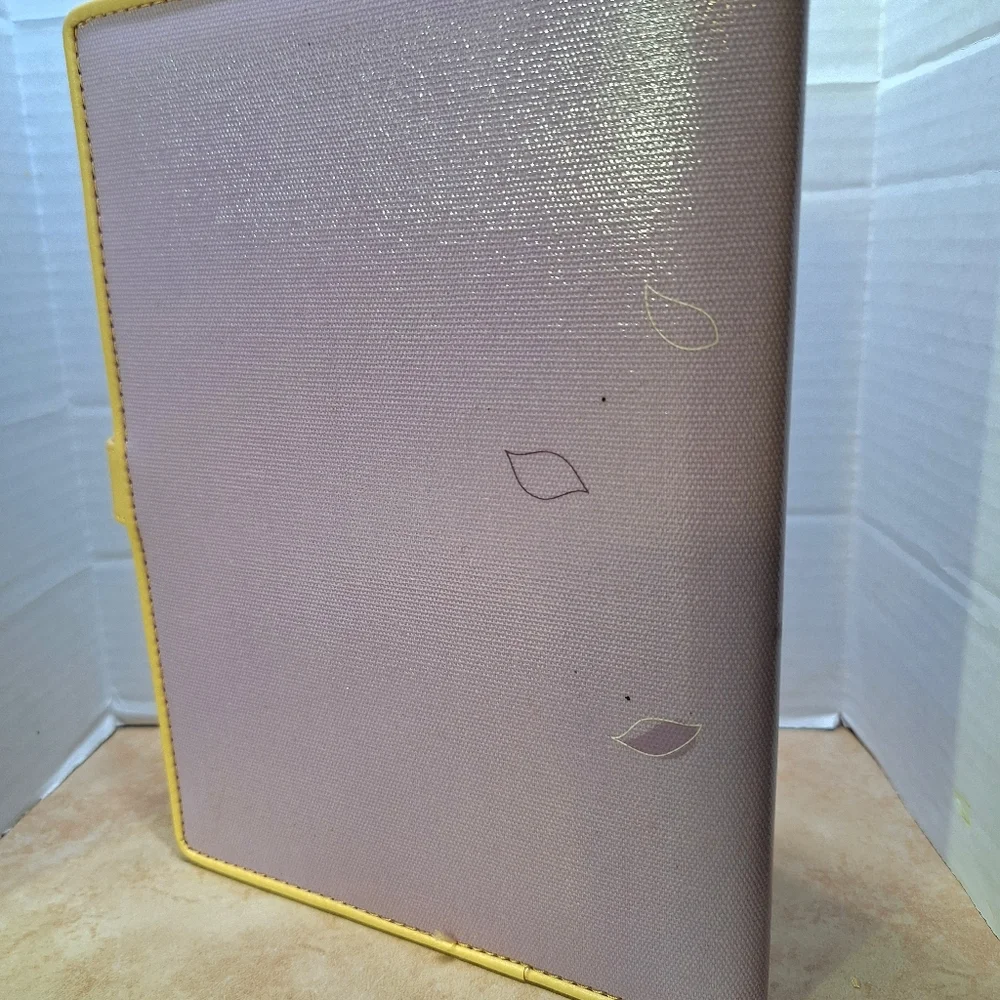 Franklin Covey 365 Purple Floral Organizer Cover Snap Front 7x9 Pockets CC Slots